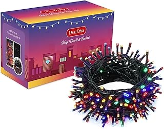 Desidiya ® Plastic 12 Meter LED Decorative String Fairy Rice Lights for Home Decoration Indoor and Outdoor Decoration Lights, Festival, Party, Garden, Wedding (Multicolor)(Pack of 1)