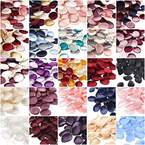 image for Queenbox 300pcs Faux Silk Rose Petal DIY Craft Floral Confetti Table C