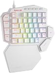 Redragon K585 DITI Wired One-Handed RGB Gaming Keyboard, Mechanical Gaming Keypad with 7 Onboard Programmable Macro Keys and Detachable Wrist Rest, Portable 42 Keys in Blue Switches for Laptop