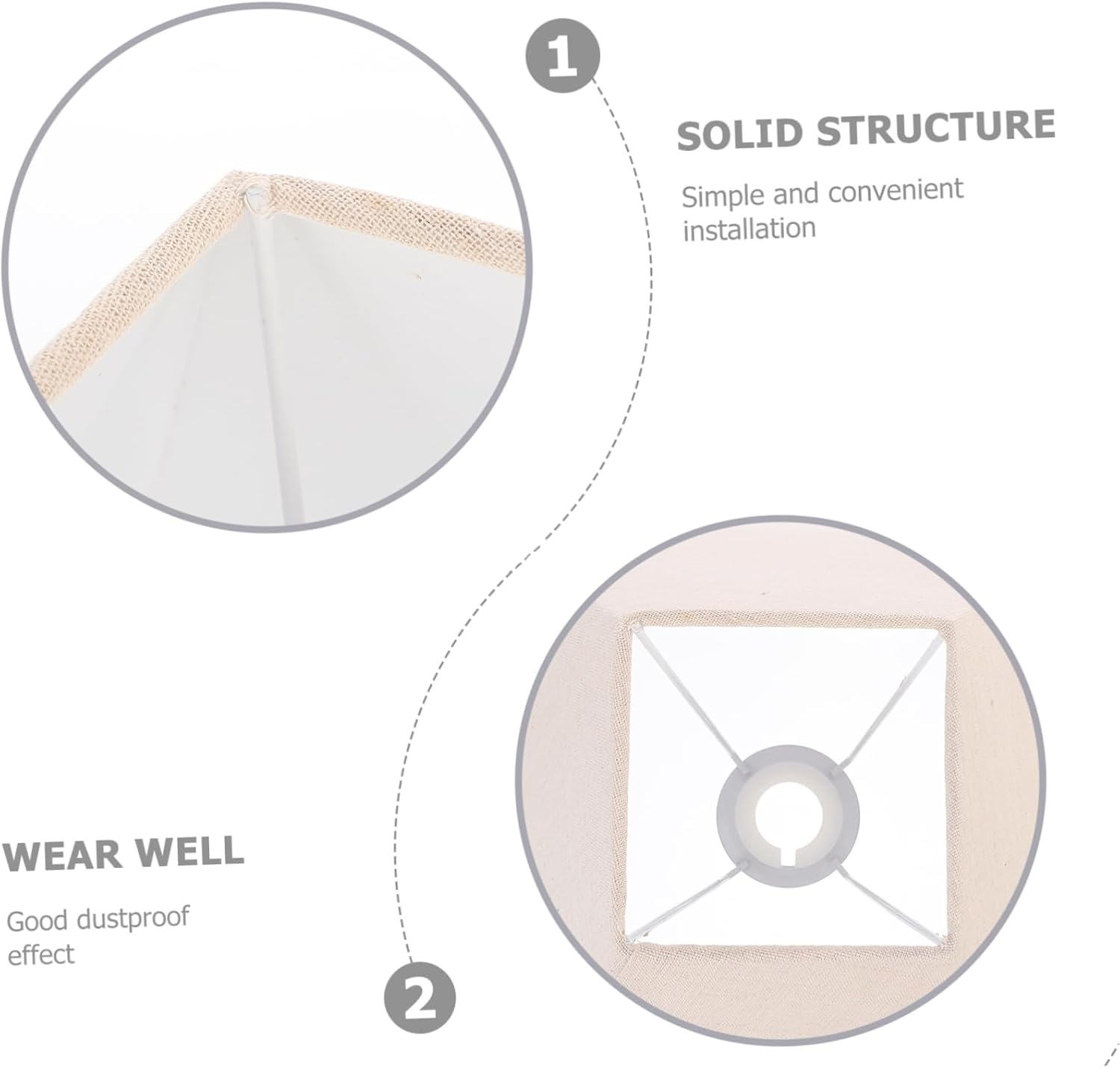 1pc Cloth Lampshade Light Cover for Table Lamps Natural Linen Fabric Easy Installation Fits Light Fixtures Elegant Protector for Home Decor