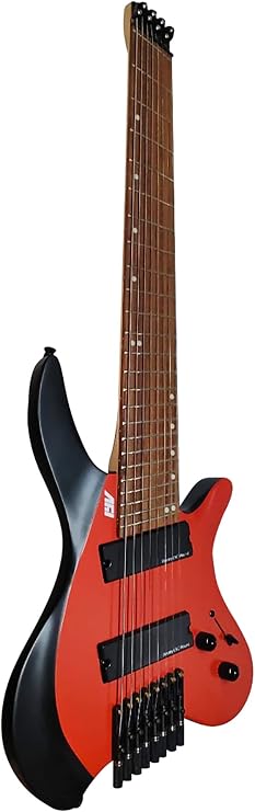 IYV, IYV-IEHLFF8-300 Multi-Scale Headless 8 String, Red Black, (IEHLFF8-300)