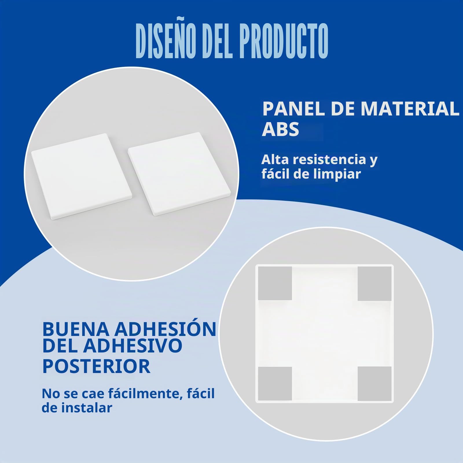 Placa De Pared Decorativa En Blanco, Set De 2 Unidades De 8,6 X 8,6 Cm, Fabricada En Plástico Sin Tornillos, Ideal Para Cubrir Enchufes O Interruptores No Utilizados, Fácil De Instalar Y Duradera
