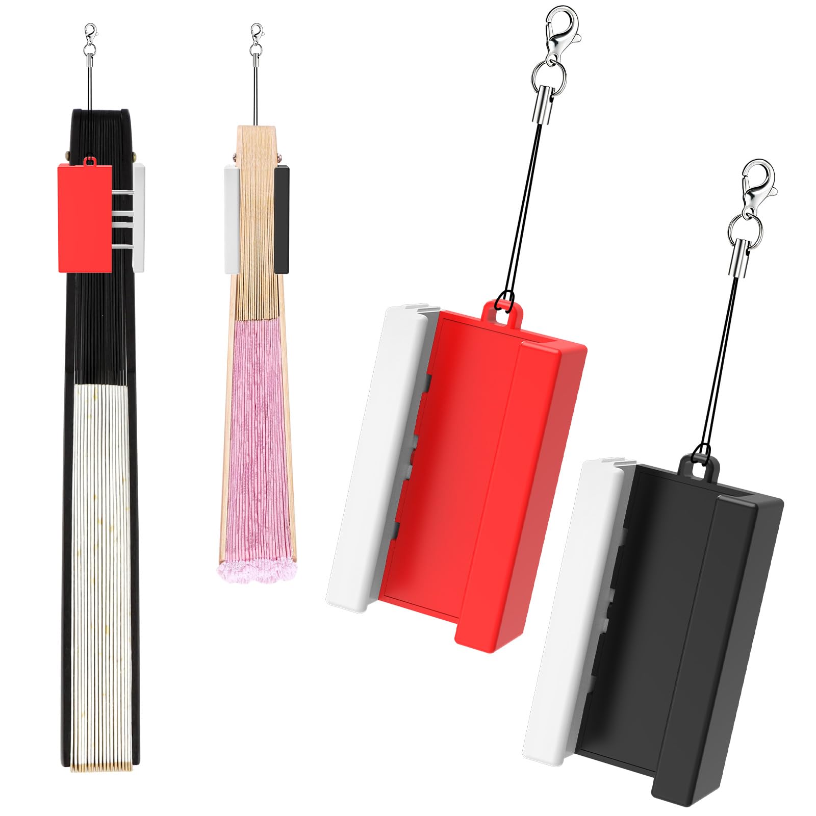Photo 1 of 2 Pack Adjustable Fan Clip Keychains, Universal Size Clack Fan Holder