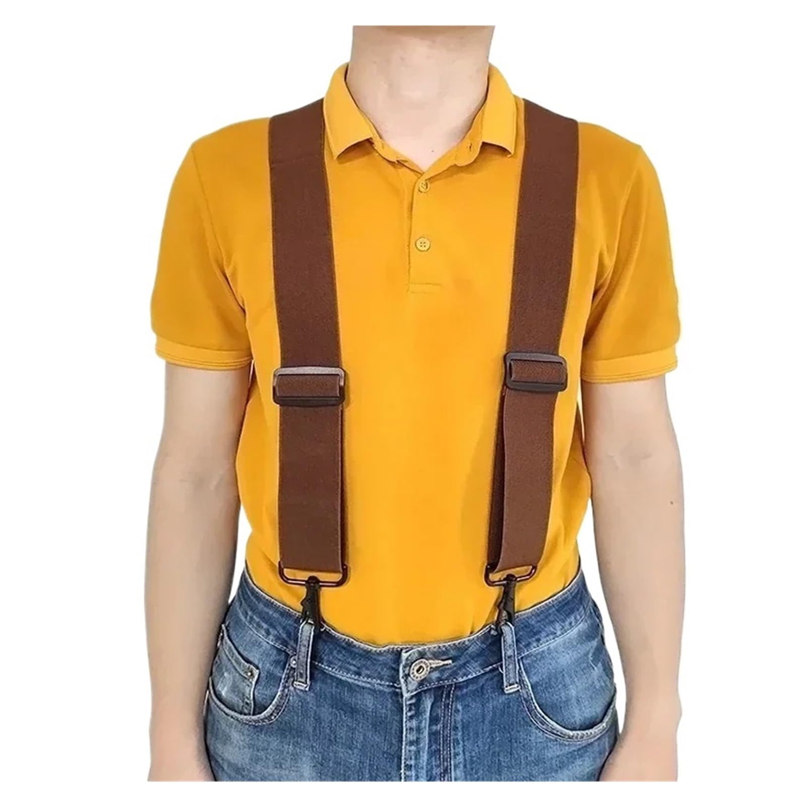 Tirantes Hombre 1 pieza de tirantes anchos moda for hombre con hebilla gancho y 4 clips elásticos for, accesorio trabajo