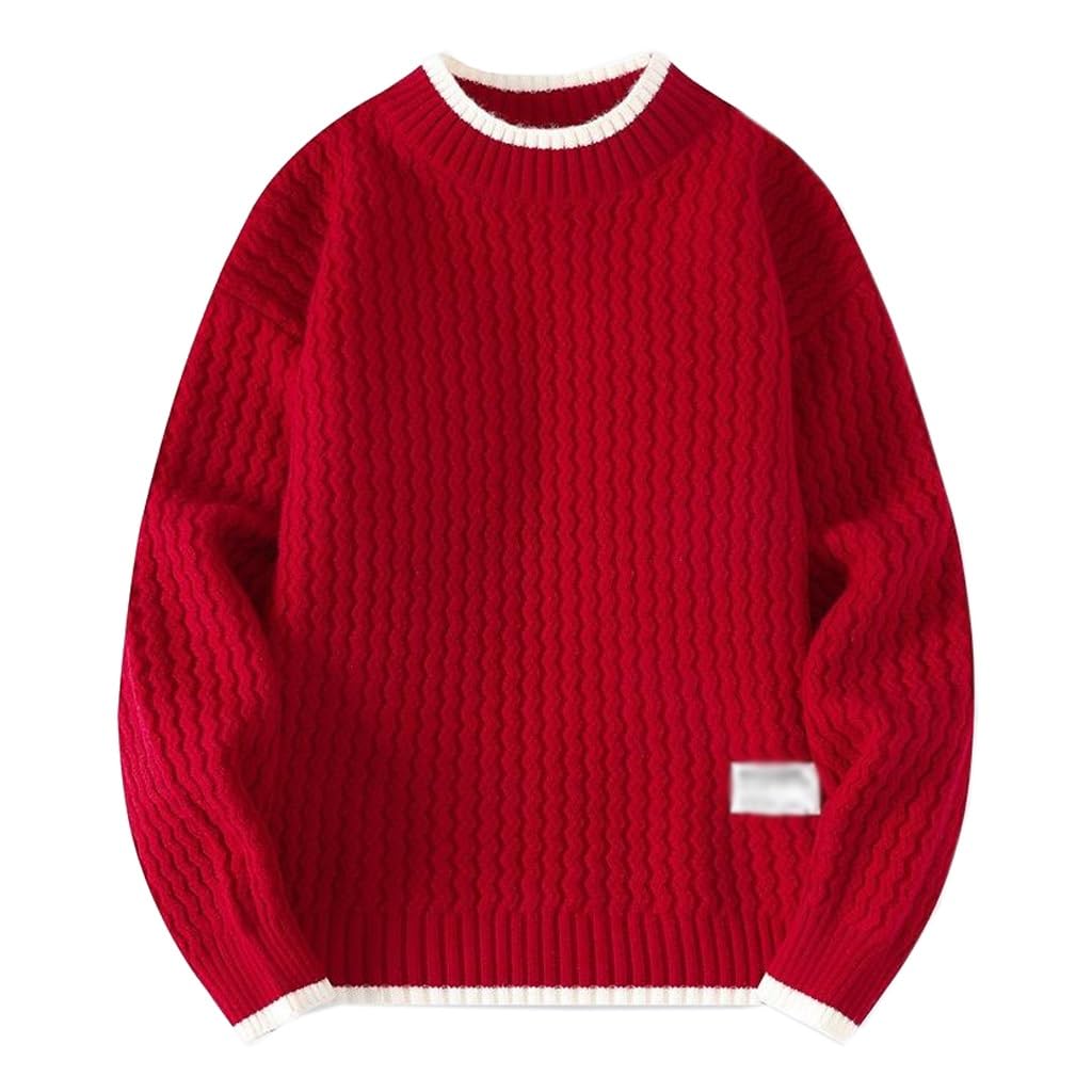 Pull à motif ondulé contre le froid pour style étudiant - 4