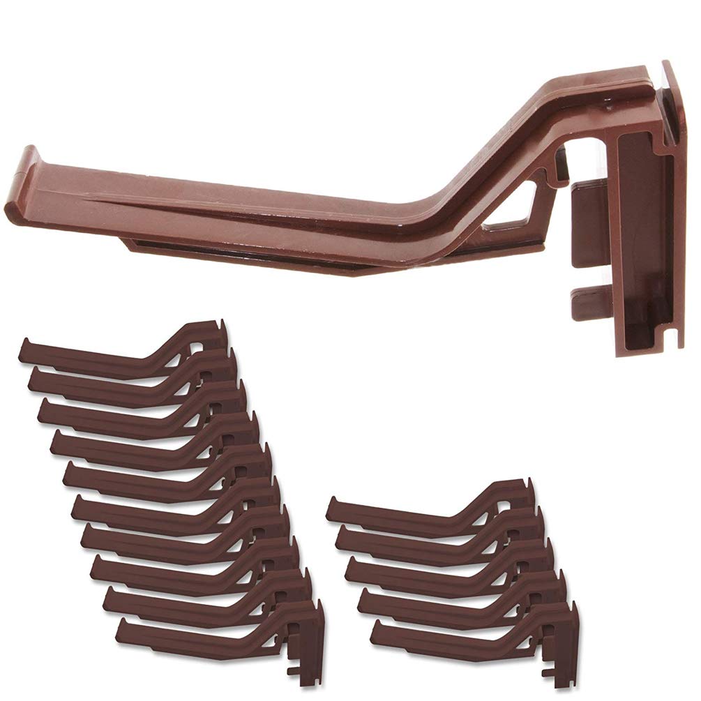 Truly Pvc Supplies Brown 15 X Eurocell Crs-8207 Conservatory Gutter Brackets For Eurocell Marshall Tufflex Overhead Hidden Clip