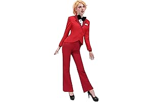Morningstar Cosplay Costume Red Outfits with Bow tie for Halloween Parties