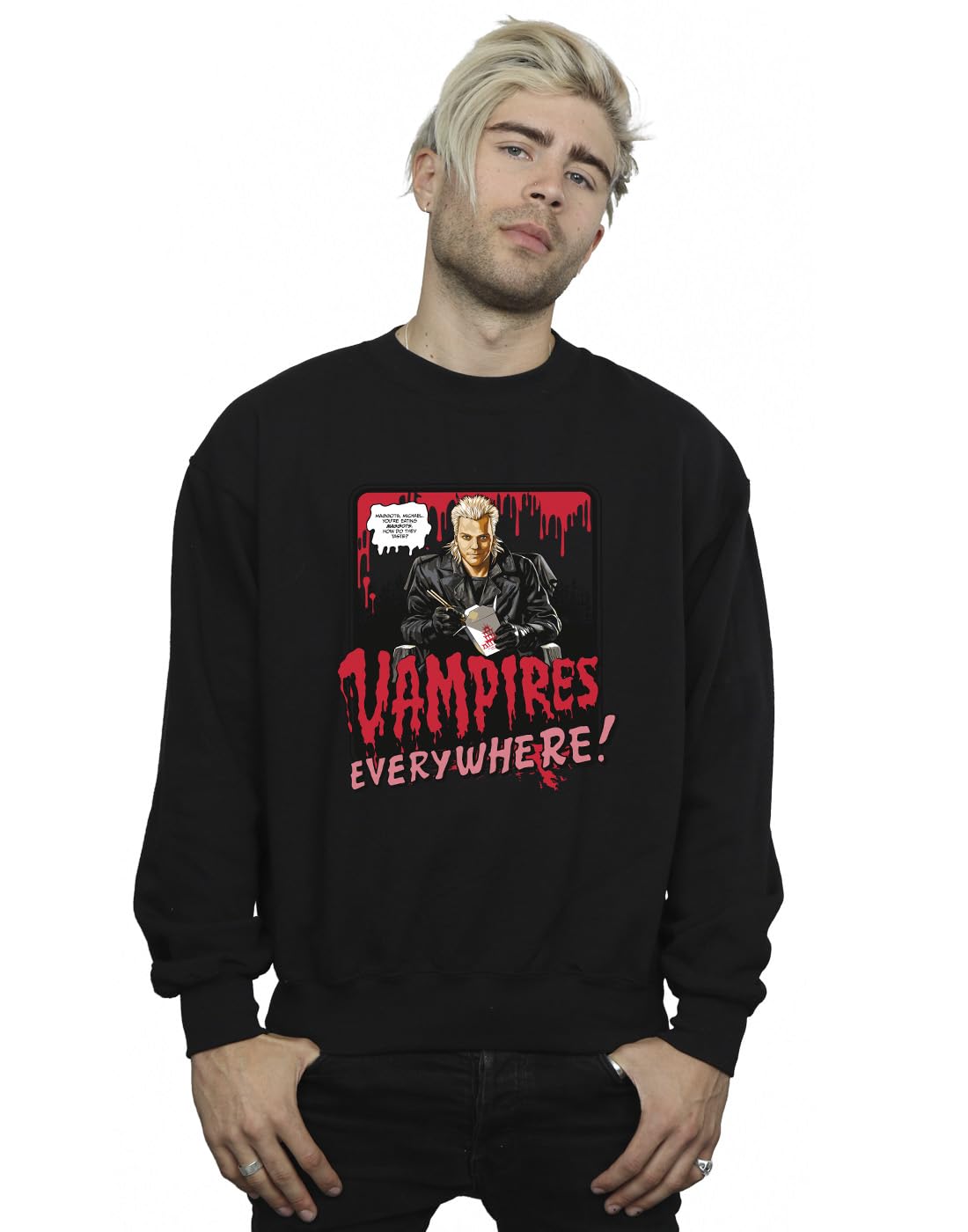 Absolute Cult The Lost Boys Men's Vampires Everywhere Sweatshirt Black XXXX-Large