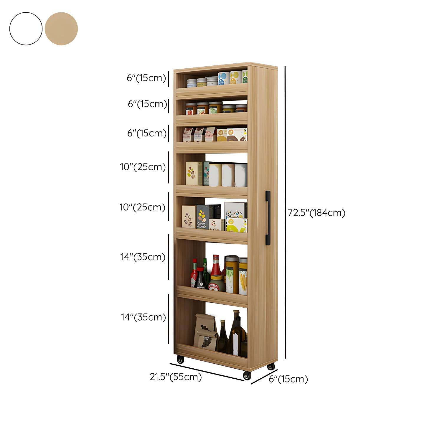 Buffet en bois avec étagères réglables, étagère de rangement mobile pour salle à manger, cuisine, restaurant