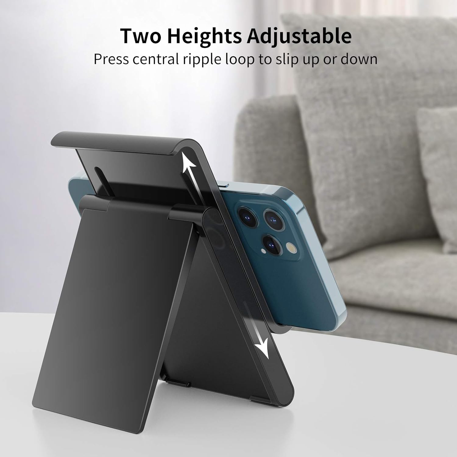 Adjustable Tablet Stand Holder，SAIJI Portable Foldable Desktop Stand Compatible for iPad Pro 2020，iPad Air Mini，Nintendo Switch，iPhone 11 Pro Max SE，Samsung Galaxy and Kindle Fire Tablets- Black : Electronics