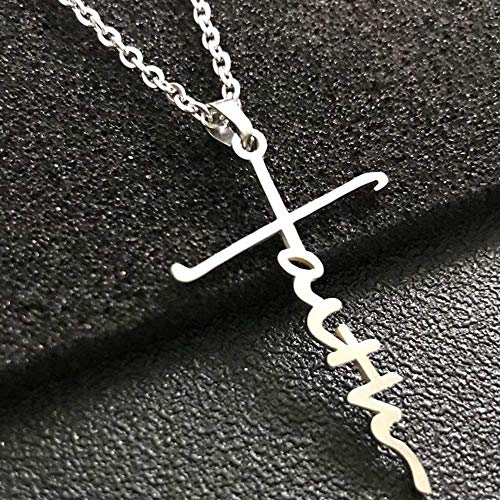 Jude Jewelers Stainless Steel Christian Cross Faith Word Church Prayer Religious Pendatn Necklace2