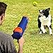 Nerf Dog Tennis Ball Blaster Dog Toy Gift Set, Tennis Ball Dog Fetch Toy Launches up to 50 ft, Dog Ball Thrower for All Breeds Includes Translucent Blue Tennis Ball Launcher and 3 Dog Tennis Balls