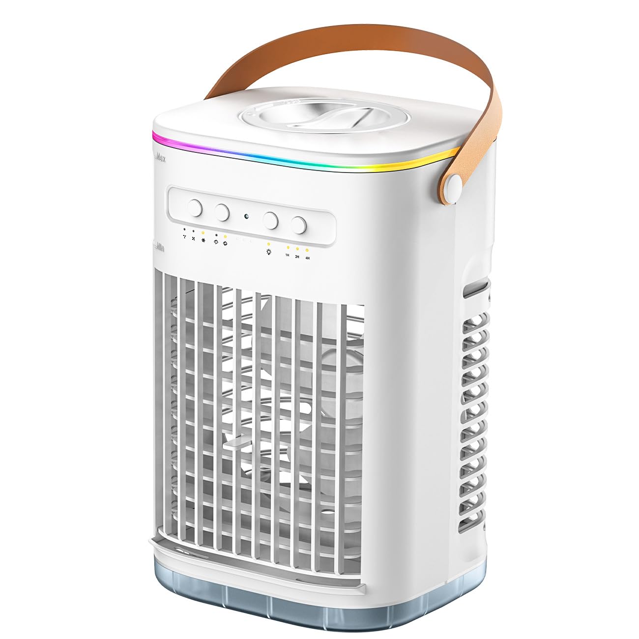 Photo 1 of CENSTECH 4-IN-1 Small Air Conditioner w/ 2Ice Packs, 16.5ft Remote, 1200ML Tank, 7H Smart Timer, 3Speed & 2Cool Mist Up to 100Sq.ft Personal Air Conditioner, 7Color Light Portable AC Unit for Bedrooms