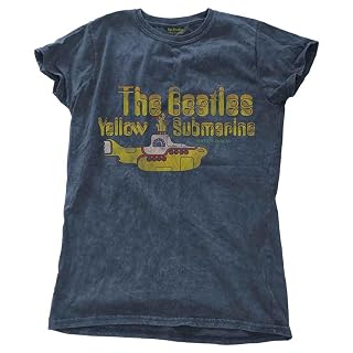 The Beatles Yellow Submarine Nothing is Real Snow Wash Skinny Fit T Shirt - Les Beatles, Paul McCartney, John Lennon, RIngo Starr, George Harrison