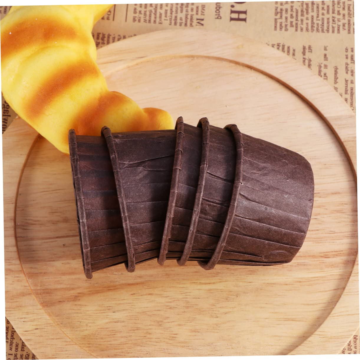 IMIKEYA 300pièces Caissettes à Muffins Papier Doré Moules à Cupcake Antiadhésifs Résistants à Huile Accessoire De Cuisine Pour Pâtisseries Et Desserts