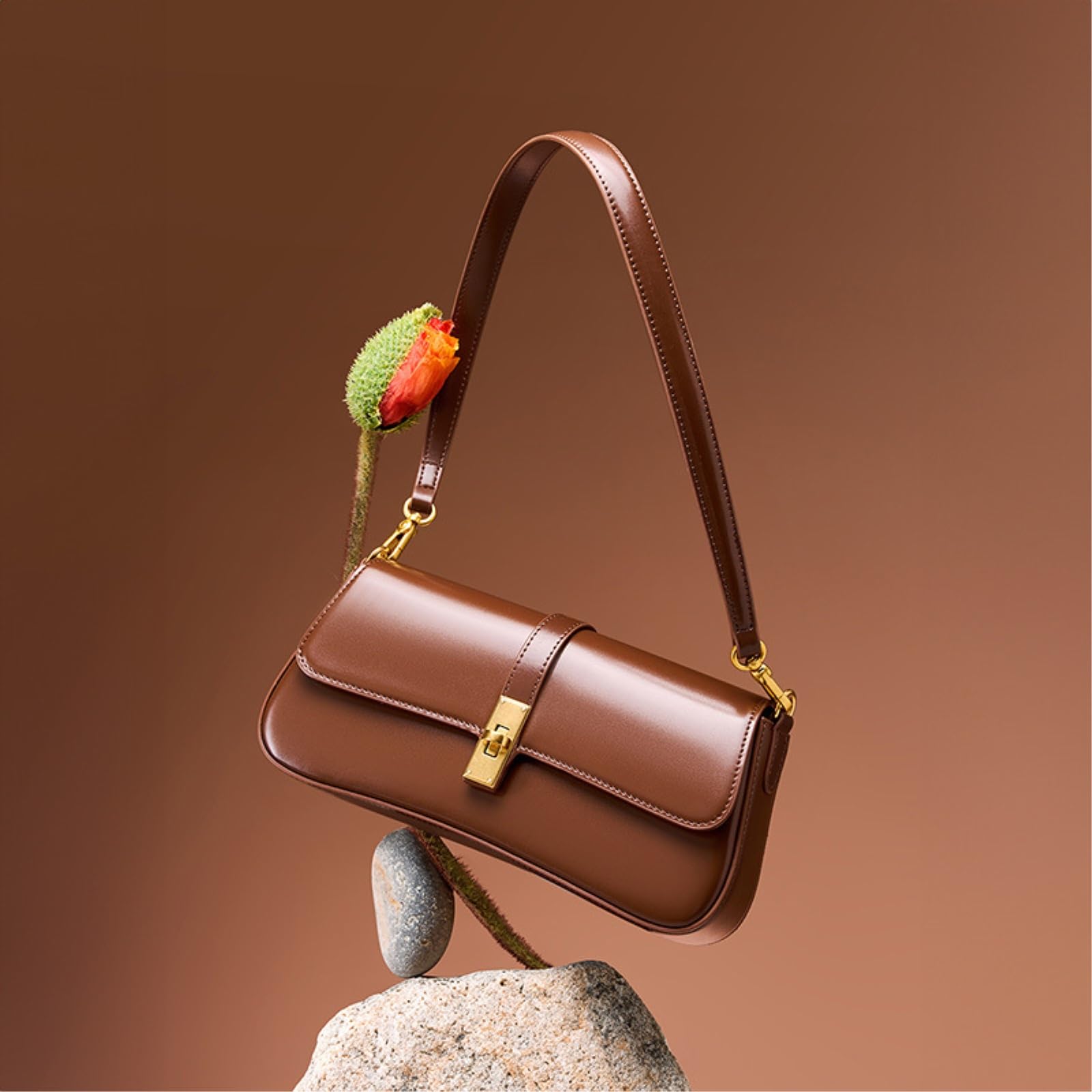 Borsa A Tracolla Curva Retro con Cinturina Rimovibile Chiusura Sicura della Fibbia in Metallo per Il Viaggio Quotidiano E L'uso Dell'ufficio Le Donne-burgundy-26 5 12