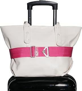 TOOVREN 2-in-1 Travel Belt for Luggage Straps Add a Bag Bungees Luggage Strap Over Handle Suitcases Belt for Carry On Bag Elastic Belt Adjustable Suitcase Strap Airport Travel Accessories Rose