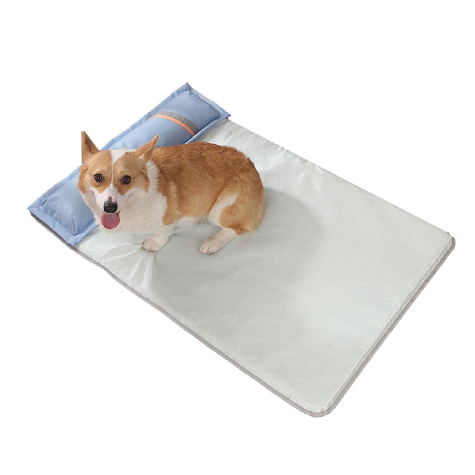 Tappetino refrigerante per cani, letto rinfrescante per animali domestici con cuscino, in tessuto Oxford traspirante, antiscivolo e resistente all'usura, per l'estate, per interni ed esterni, per cani