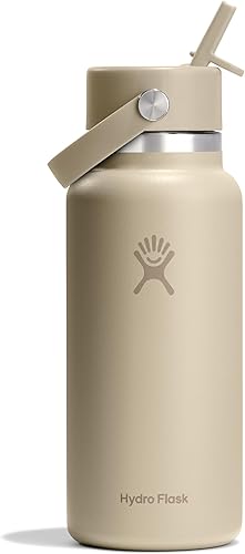 Miniatura 51 de Hydro Flask Botella de agua – Acero inoxidable aislado – Tapa flexible con popote de boca ancha, antiderrames, a prueba de fugas y recargable en 32