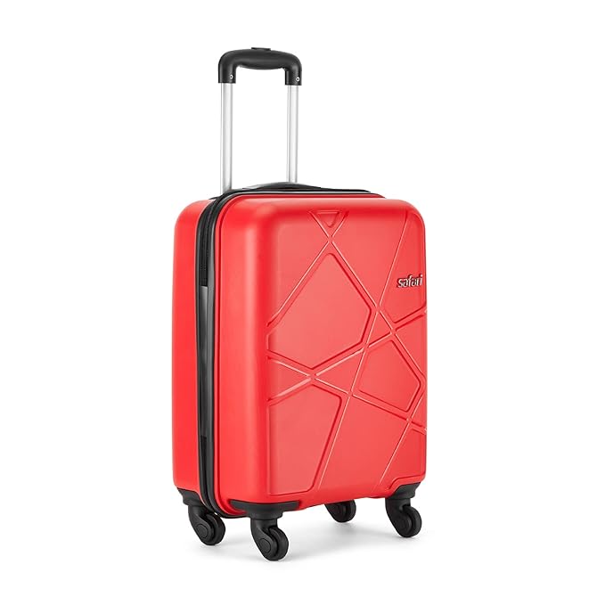 Safari Pentagon 55 Cms Small Cabin Polypropylene Hard Sided 4 Wheels 360 Degree Wheeling System Luggage/Suitcase/Trolley Bag, Cherry Red at Rs. 1999