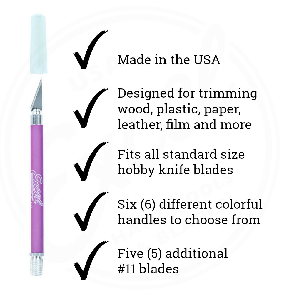 Excel Grip-On Knife With 5 #11 Blades by Excel Hobby Blade Corporation TOY (English Manual)