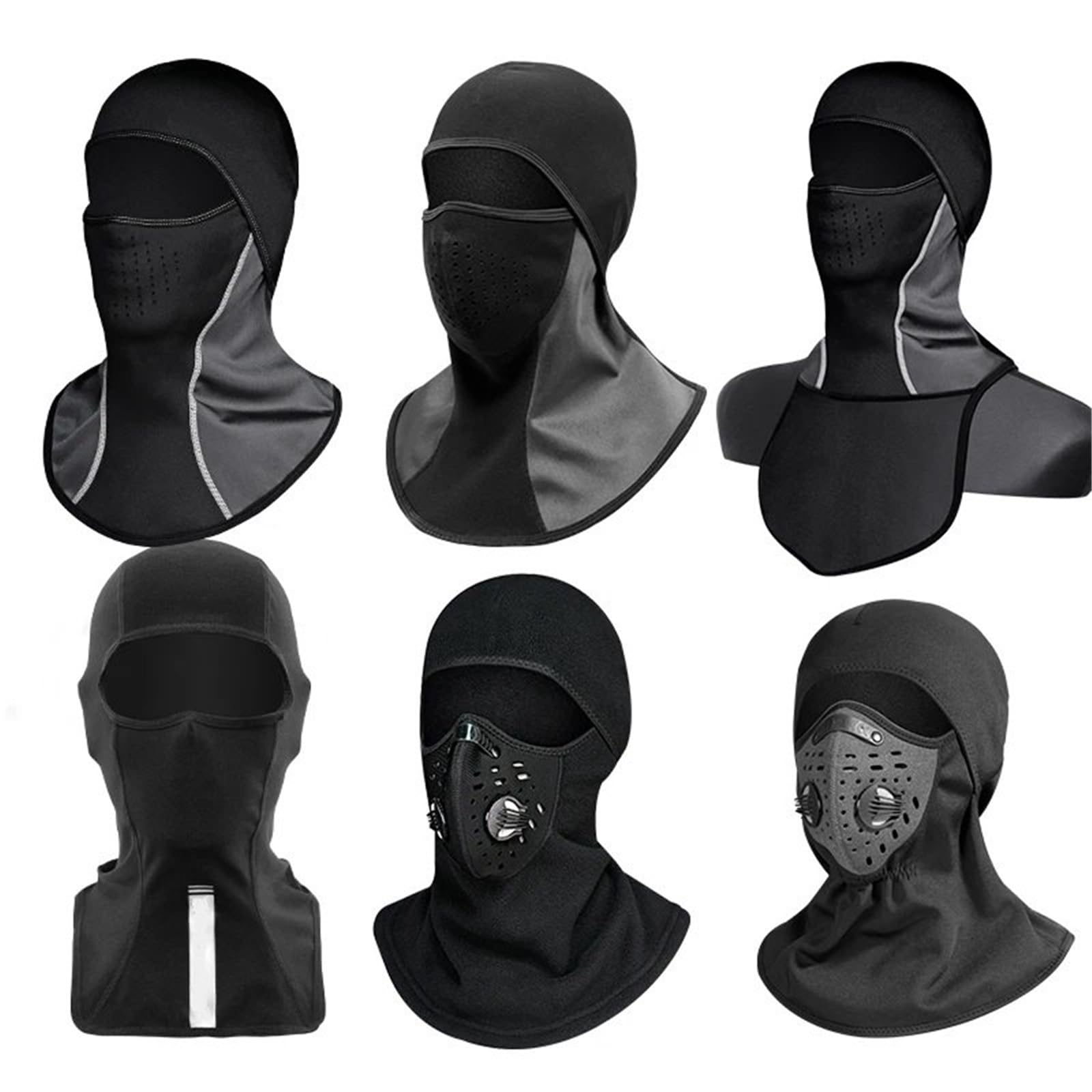 Passamontagna Maschera da Sci Invernale in Pile Termico Copertura Integrale Cappuccio da Snowboard Sciarpe Sport all'Aria Aperta Copricapo da Ciclismo Antivento Scaldacollo