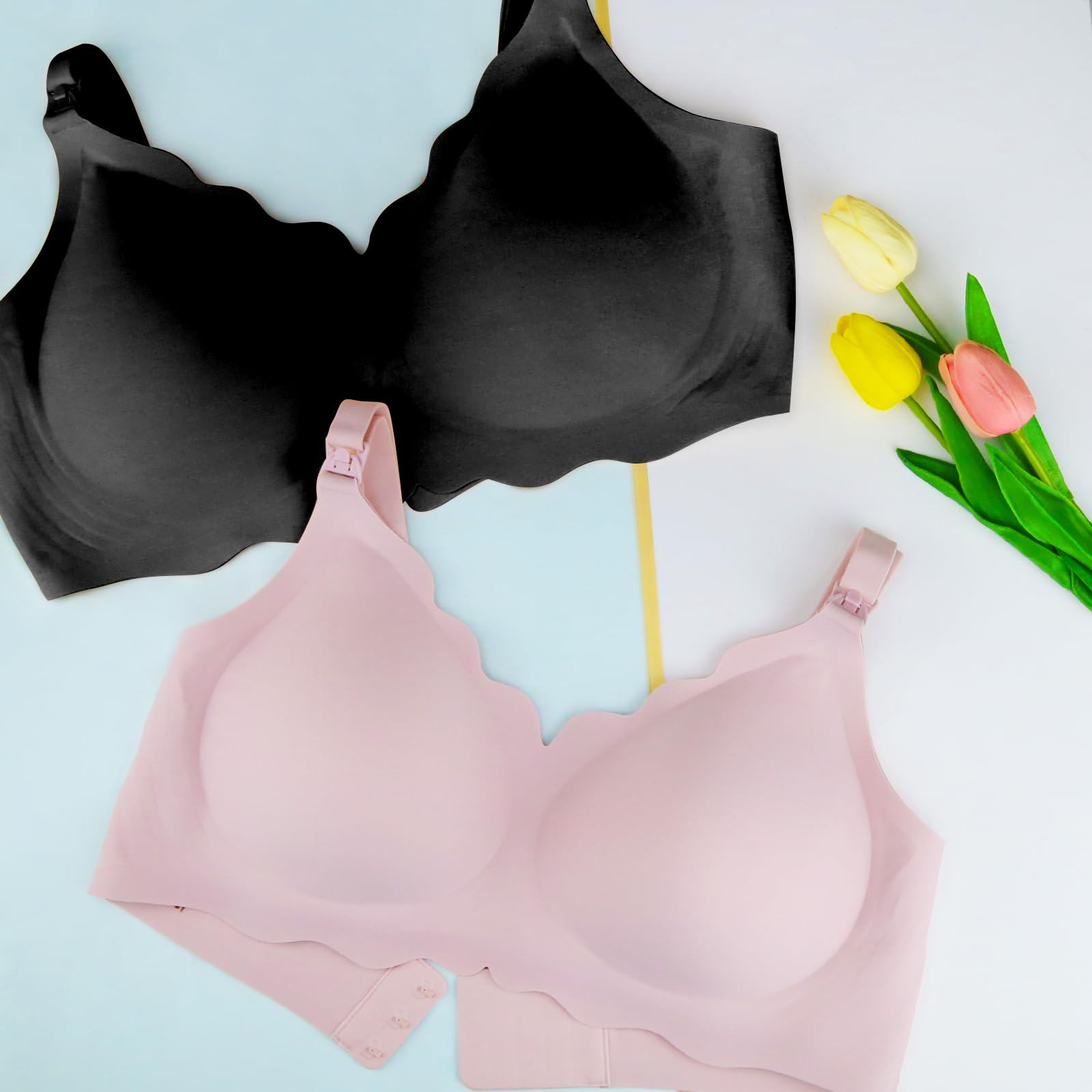 UHdod Nursing & Maternity Bras Reggiseno Altamente Coprente (Pacco da 3) Donna