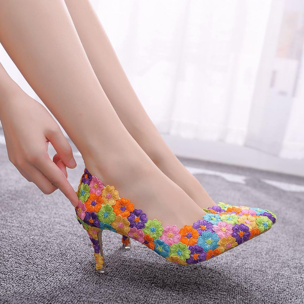 Per Donna Punta Chiusa Tacchi Alti Vestito Punta a Punta Matrimonio Décolleté Classiche Giornaliero Scarpe a Bocca Bassa Tacchi a Spillo