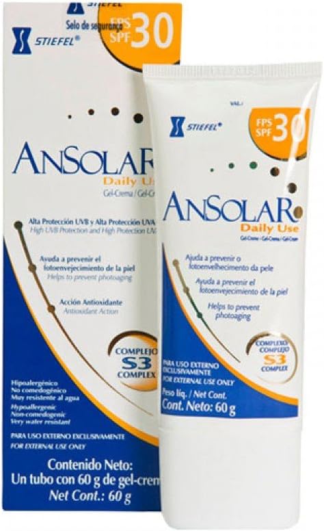 ANSOLAR DAILY USE SPF30 60GM CREAM Prevents Tanning Wrinkles And Fine Lines