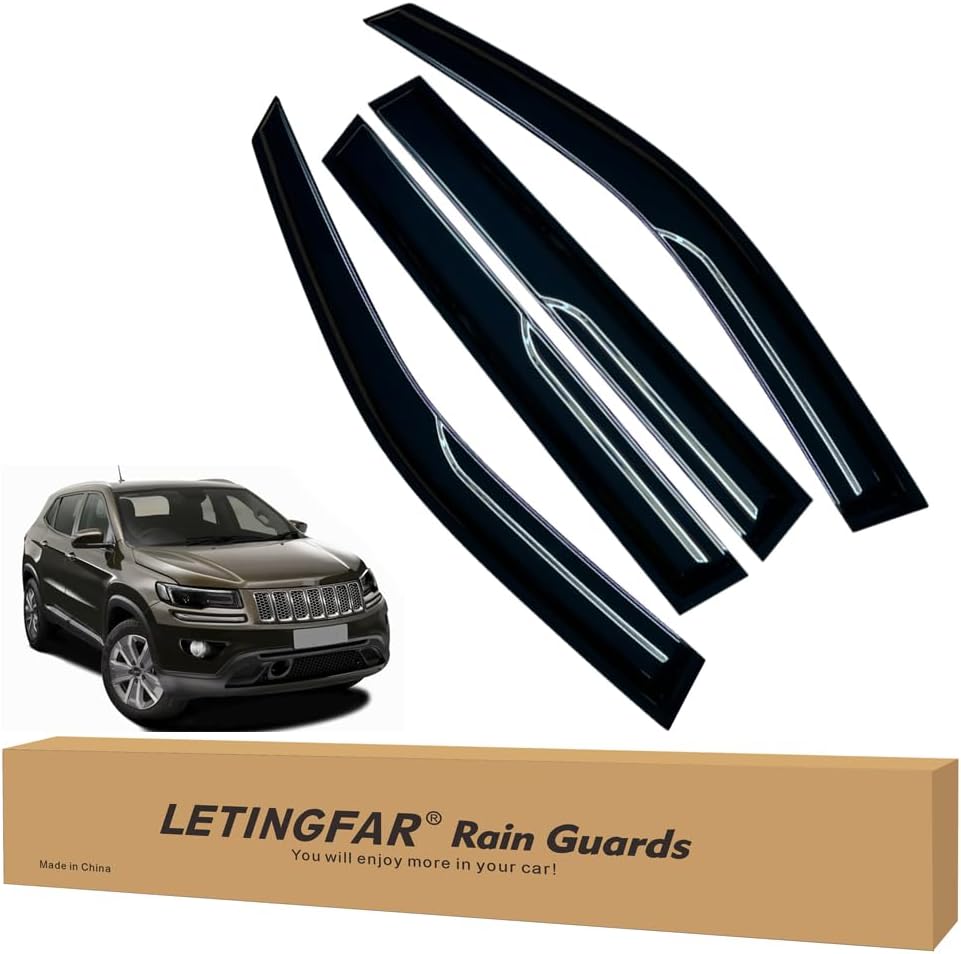 Window Visors Rain Guards for Jeep Compass 2017 2018 2019 2020 2021 2022 2023 2024 Accessories, Wind Deflectors Vent Shades for Jeep Compass E31-for-Jeep-Compass-17/24