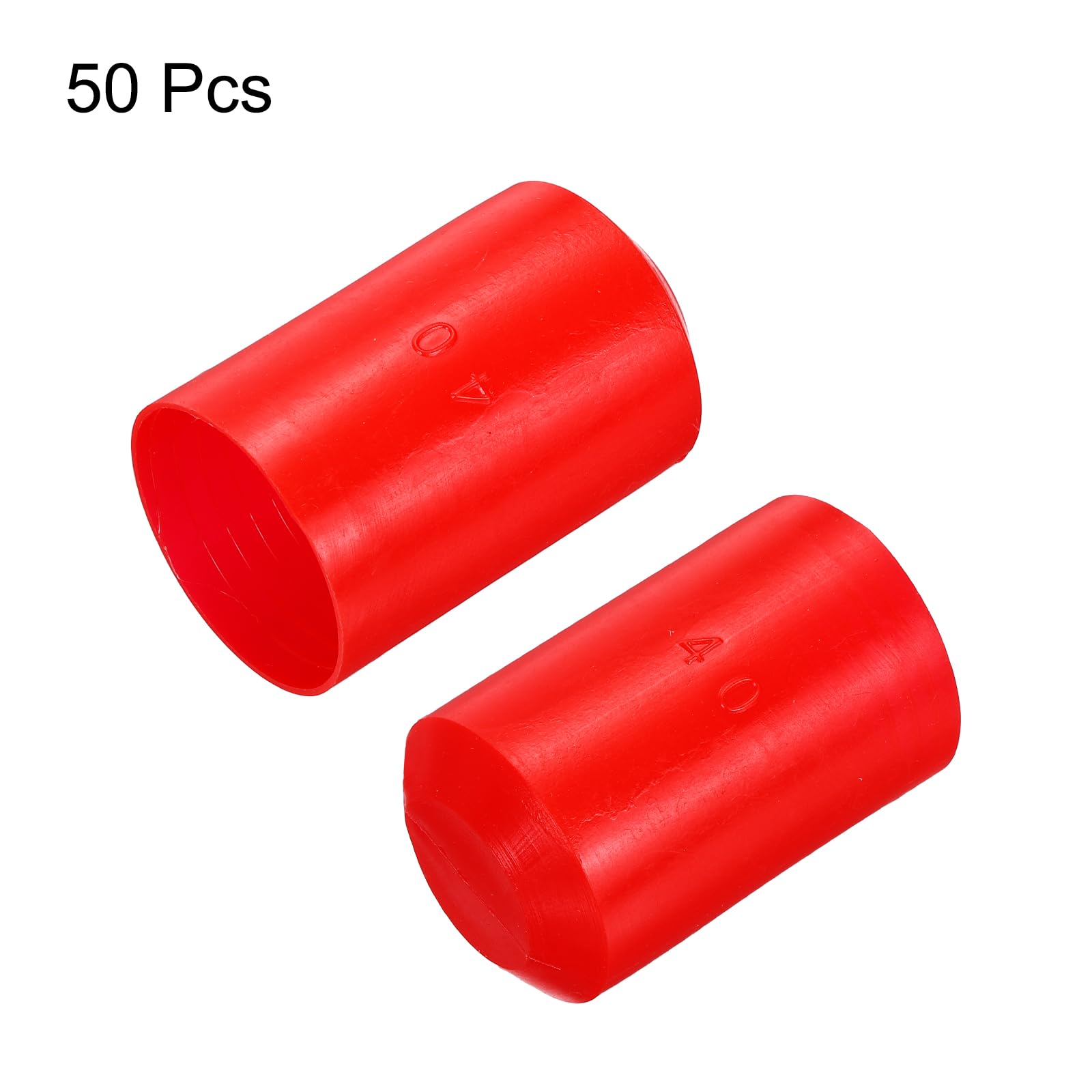 QUARKZMAN 50pz Tappi Termorestringenti 40mm ID x 60mm l Rapporto 2:1 Guaina Termorestringente Impermeabile per Cavi Elettrici, Rosso
