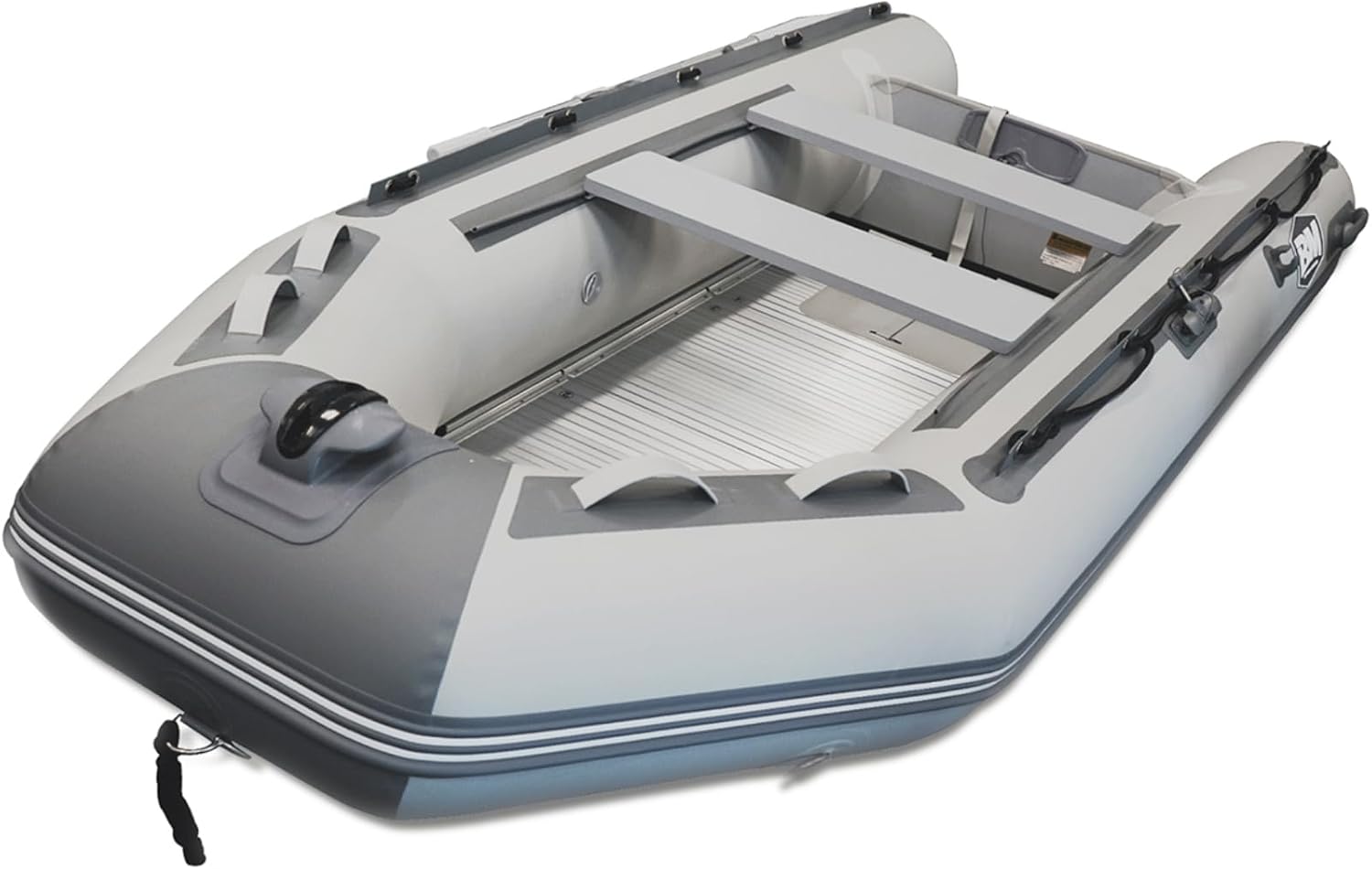 BEYOND MARINA 10ft Inflatable Dinghy - 3 Person Inflatable Boat for Adults 10 HP Heavy Duty Fishing Boat, Aluminum Floor, Aluminum Oars, USCG Approved