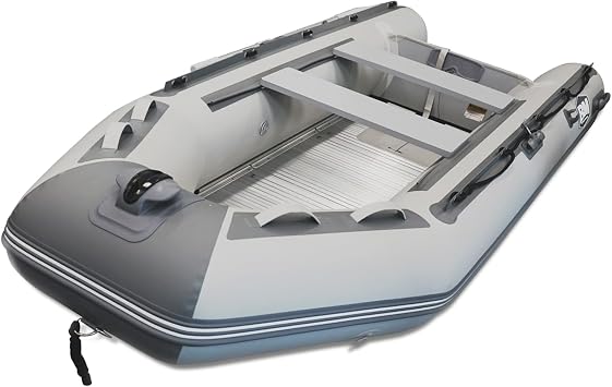 BEYOND MARINA 10ft Inflatable Dinghy - 3 Person Inflatable Boat for Adults 10 HP Heavy Duty Fishing Boat, Aluminum Floor, Aluminum Oars, USCG Approved