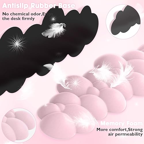 Miniatura 7 de Almohadilla reposamuñecas para teclado de juegos, teclado de espuma viscoelástica, reposamanos ergonómico, reposamuñecas para teclado de