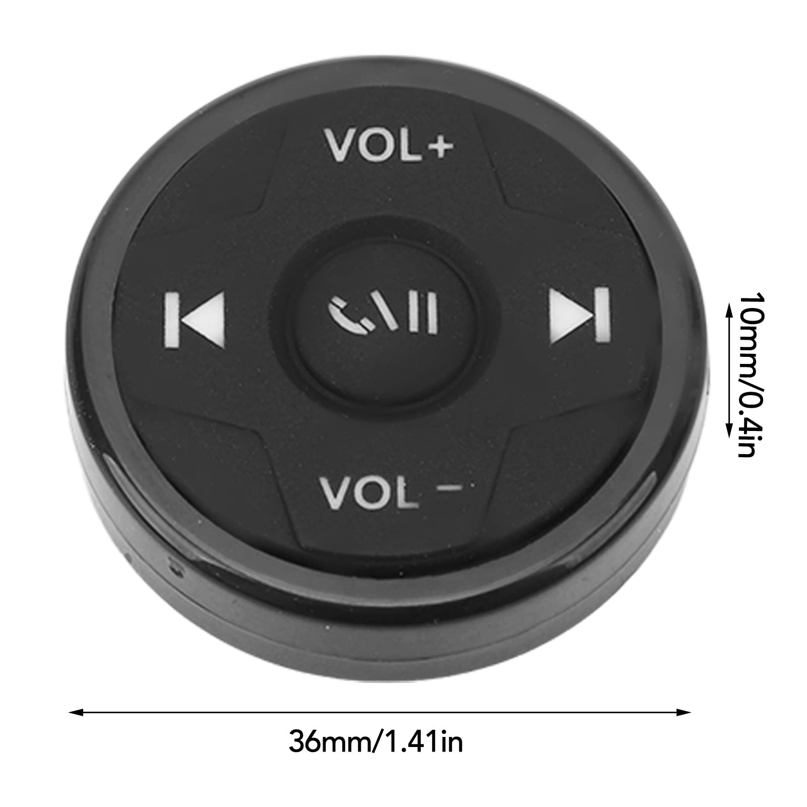 Kit de Télécommande, Bouton Bluetooth étanche Appariement Facile pour IOS pour Android Bouton Multimédia Télécommande pour Vélo Moto Volant