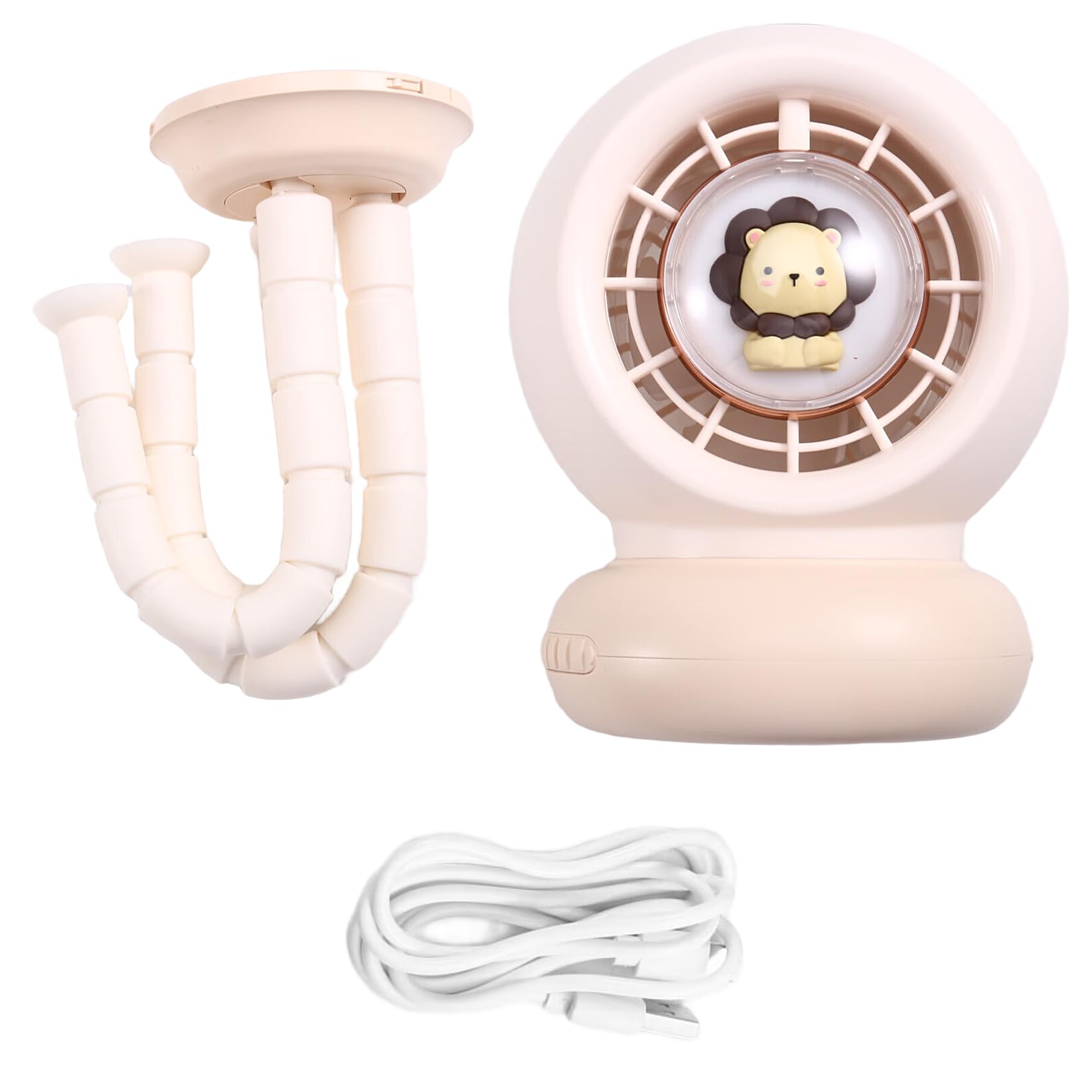 Ventilateur de poussette pour protéger bébé de la chaleur avec lumière douce et musique