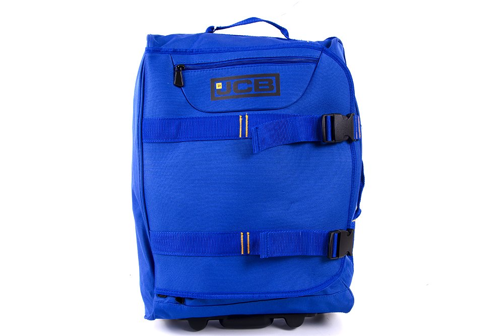 JCB Collection Wheeled Cabin Size Trolley case. Flybe, Ryanair & British Airways 50cm x 35cm x 20cm Style JCB14-50 (Blue)