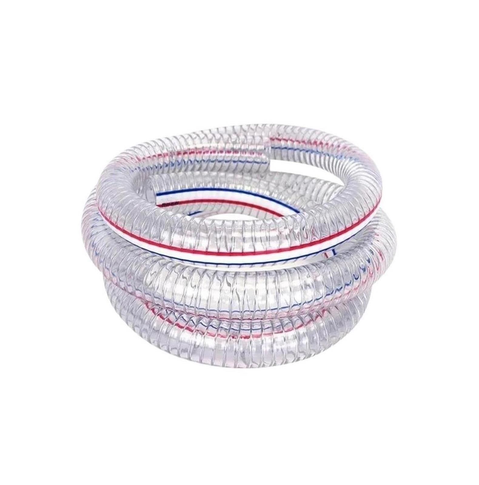 Tuyau PVC transparent armé fil acier DI16-40mm 1/5m