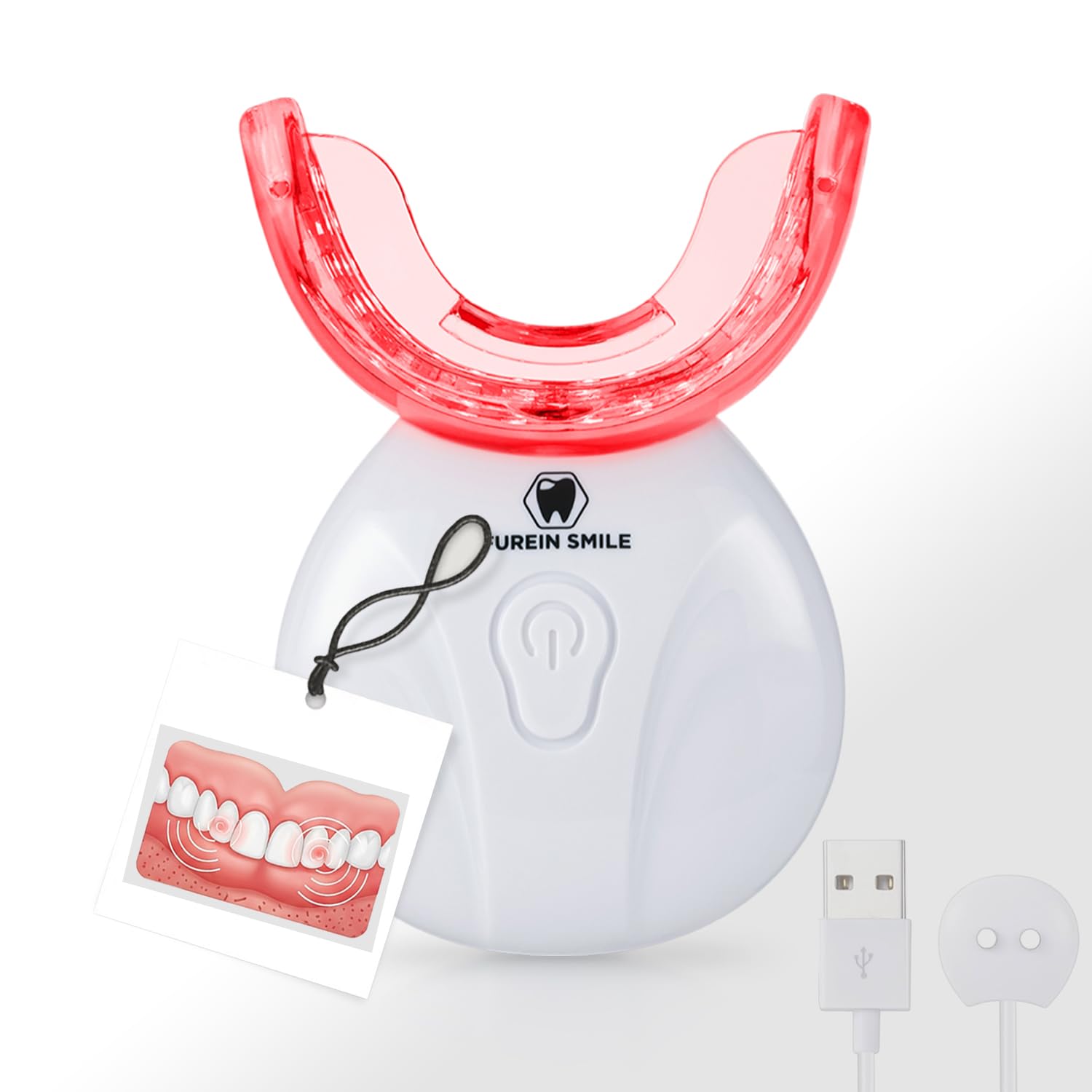 Dispositivo de terapia de luz periodontal LED, 32 LED, tratamiento de luz roja para la salud de las encías y el alivio del dolor de muelas
