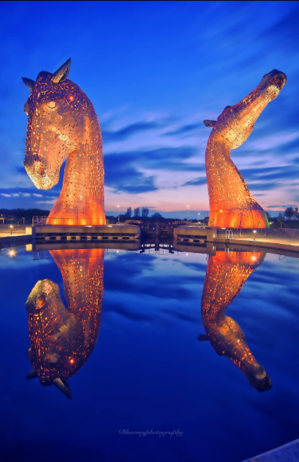 The Kelpies At Night: Lined College Ruled, 110 page A5 Notepad