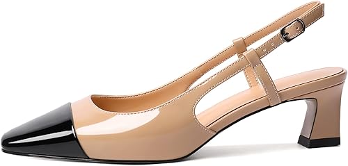 Miniatura 2 de Zamikoo Zapatos de tacón bajo para mujer con correa ajustable, tacones cuadrados de gatito, cómodas sandalias de tacón bajo de 2 pulgadas, zapatos