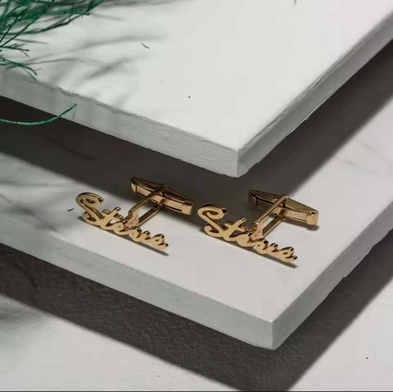 Custom Name Cufflinks for Men – Personalized Full Name Engraved Cufflinks | Silver, Gold, Rose Gold – Groomsmen Gift, Wedding, Business Accessory