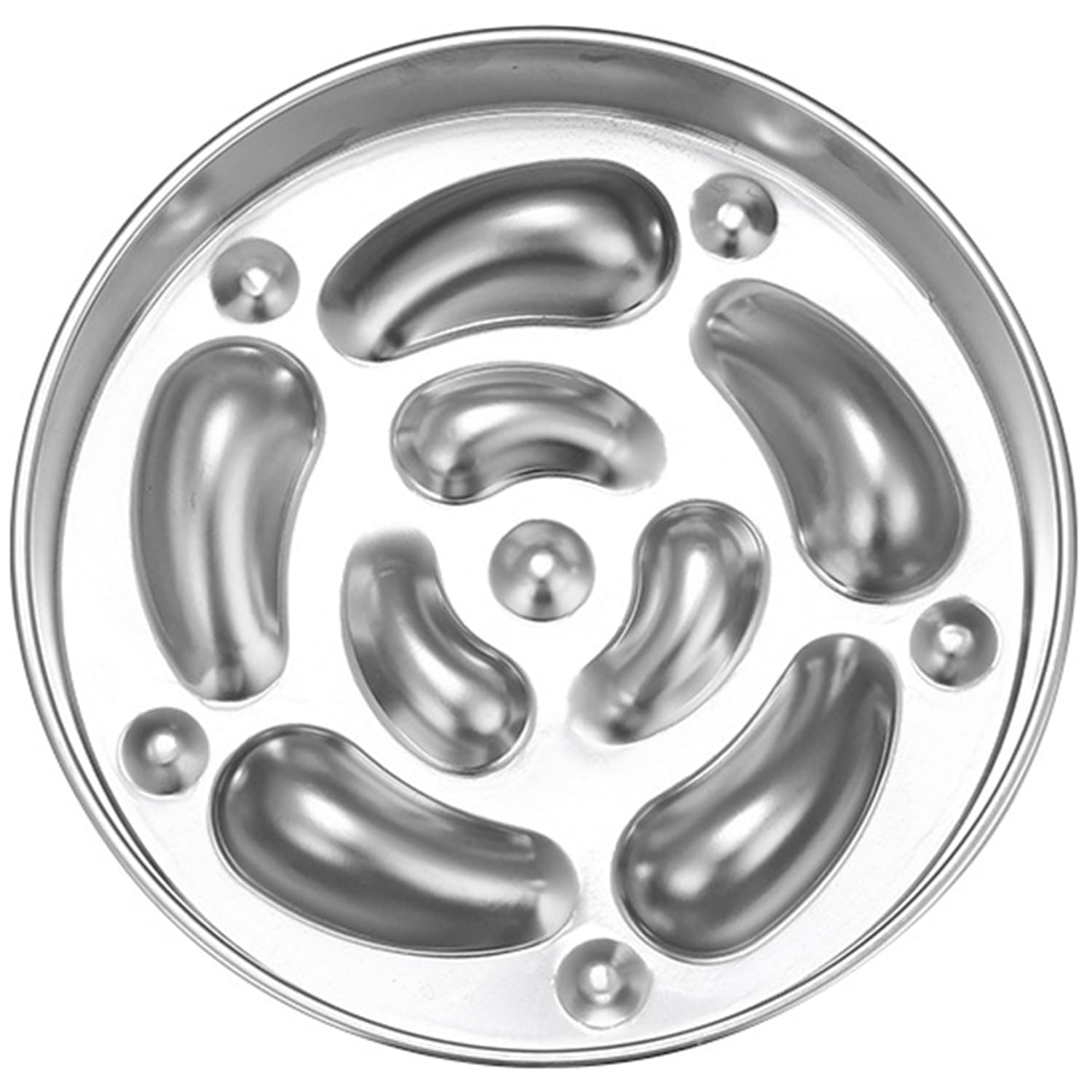 Bylphy Slow Feeder Dog Bowl Stainless Steel Dog Feeding Bowls Slow Eating Anti Choke Slow Feeding Dog Bowl Anti Gulping Slow Eating Dog Cat Food Bowl Anti-Overeating (C)