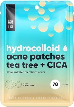 LE GUSHE K-BEAUTY Pimple Patches for Face (78 dots) - Hydrocolloid Acne Patch for Zits and Blemishes - Invisible Blemish Patches | Spot Cover Stickers for Glowing Skin | Korean Skin Care