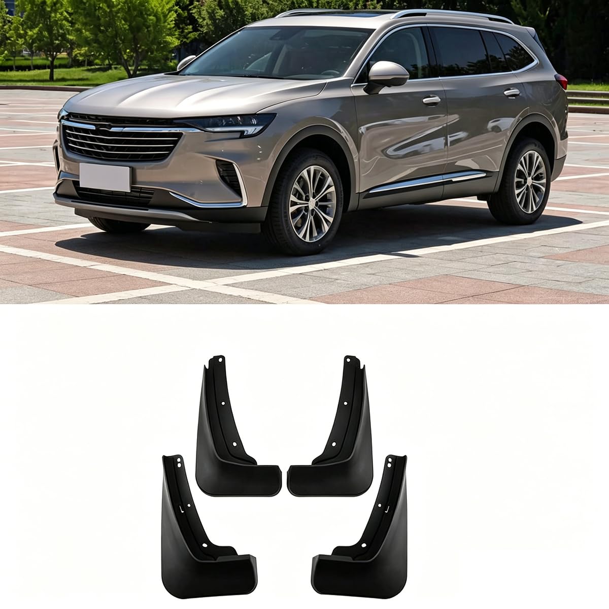 ZcsfcpA Car mud flaps,Compatible with Buick Envision Plus 2021-2025,Car exterior accessories