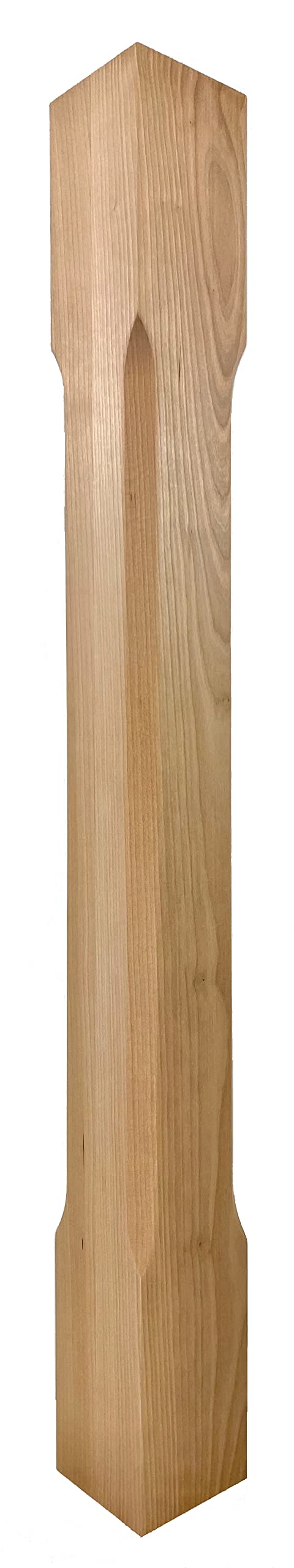 Highland Manor Wood Products Modern Square Celoron Island Leg 34 1/2" Tall x 3 1/2" Wide - Unfinished Wooden Leg for Kitchen Islands, Tables or Desks