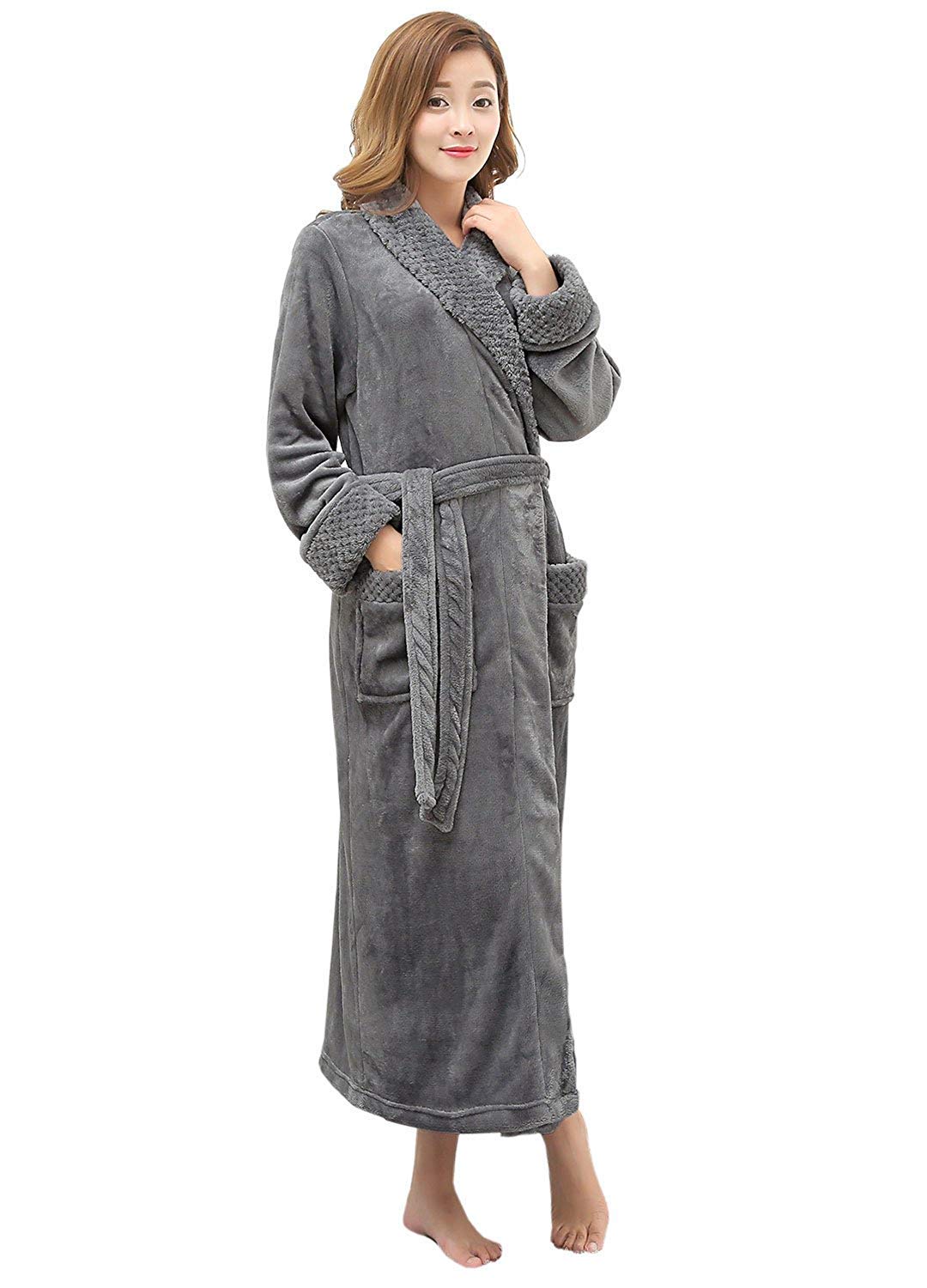 PUTUO Vestaglia Donna Invernale Lunga: Accappatoio Donna in Microfibra Caldo Elegante per Inverno
