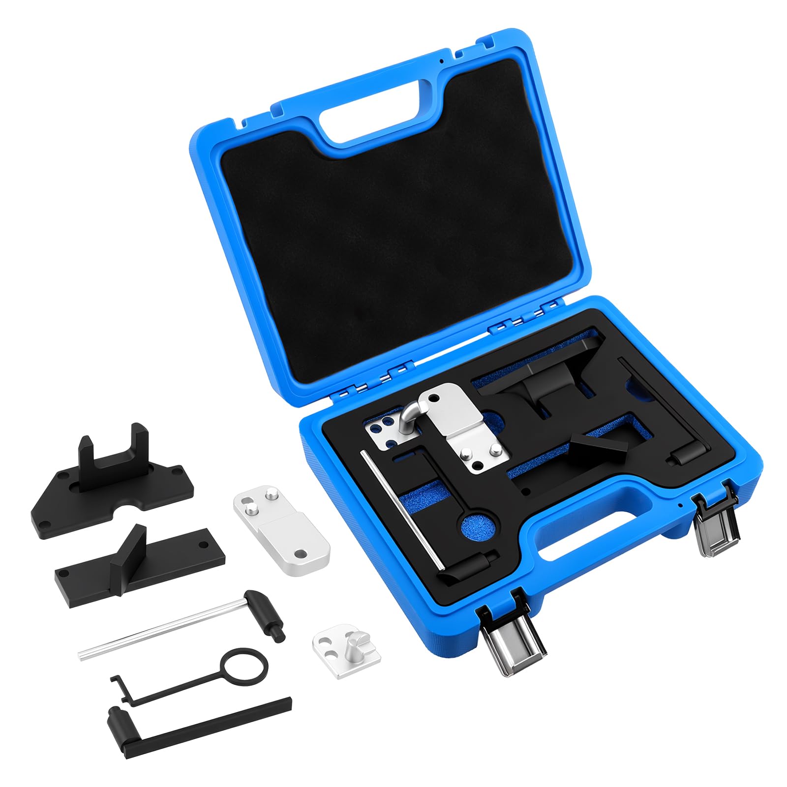 Set di attrezzi per la regolazione del motore 1.2 PureTech, compatibile con Citroen Peugeot Opel 1.2 GDI VTi VVT, motore a benzina, 7 pezzi, strumento di bloccaggio albero a camme e strumento di