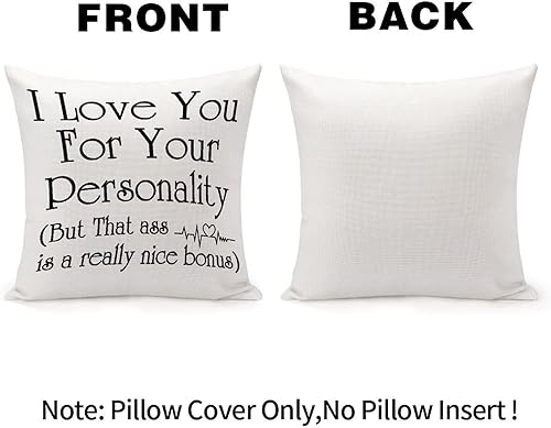 Miniatura 8 de I Love You for Your Personality But That Ass is A Really Nice Bonus Pillowcase 18x18in Best Gifts for Valentines Day Cojines Decorativos para Sala