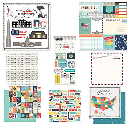 Scrapbook Customs Themed Paper and Stickers Scrapbook Kit, Washington D.C. City Memories